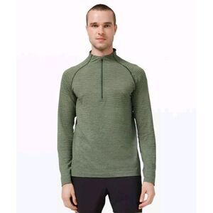 Lululemon Metal Vent Tech 1/2 Zip 2.0 in Rosemary Green Smoked Spruce Size Large